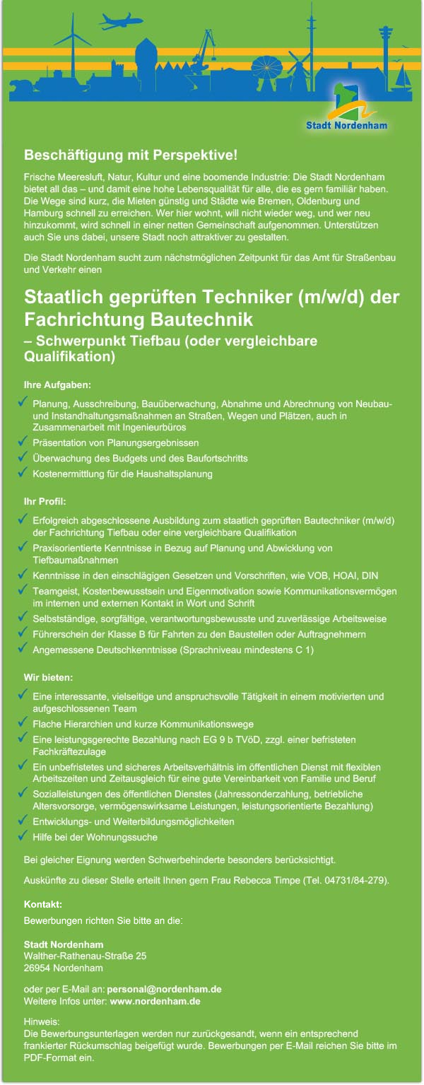 2023 10 11 stellenausschreibung BMO Stadt Nordenham 600